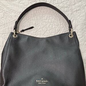Kate Spade Black Hobo Bag Pebbled Leather
